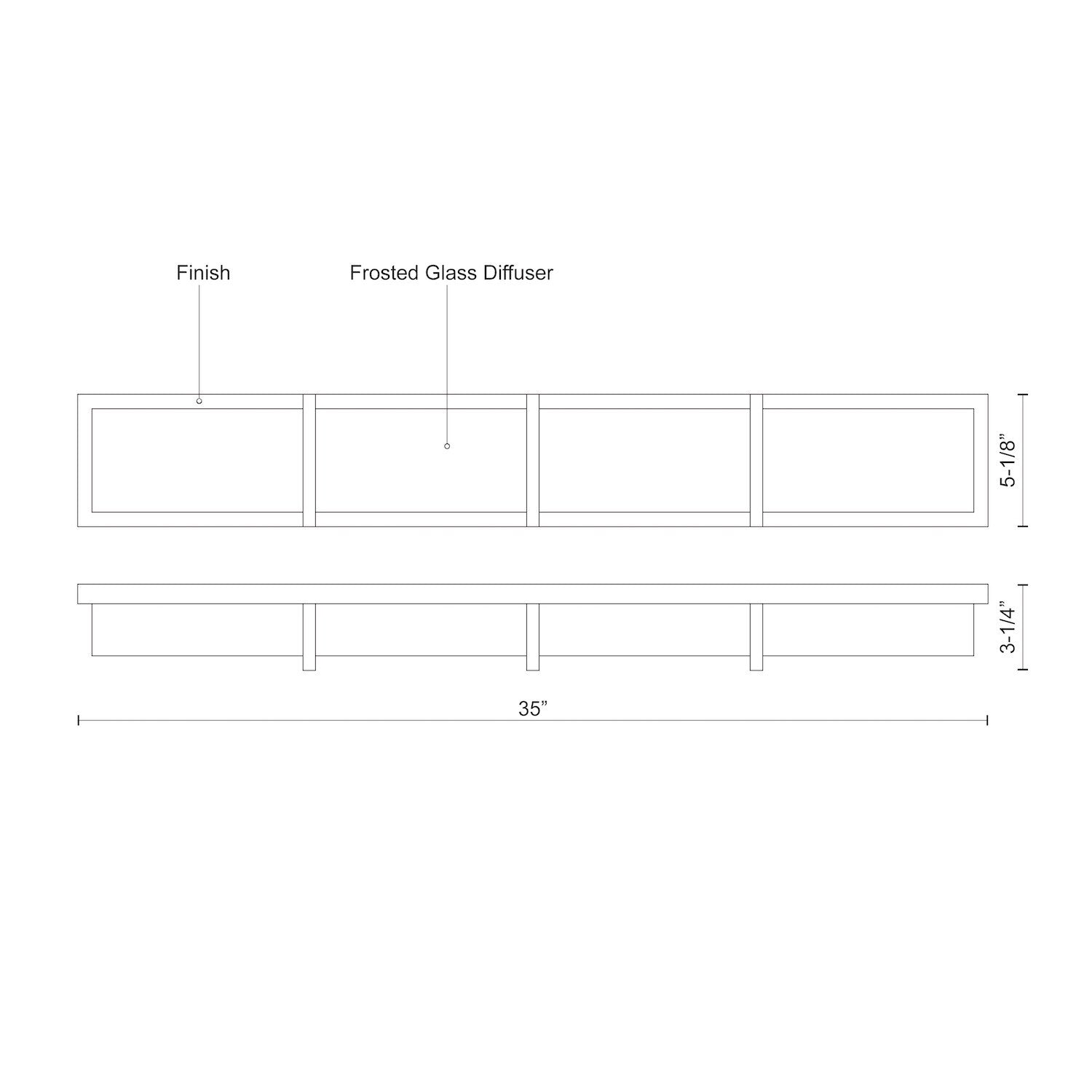 Watford 35-in Black LED Vanity