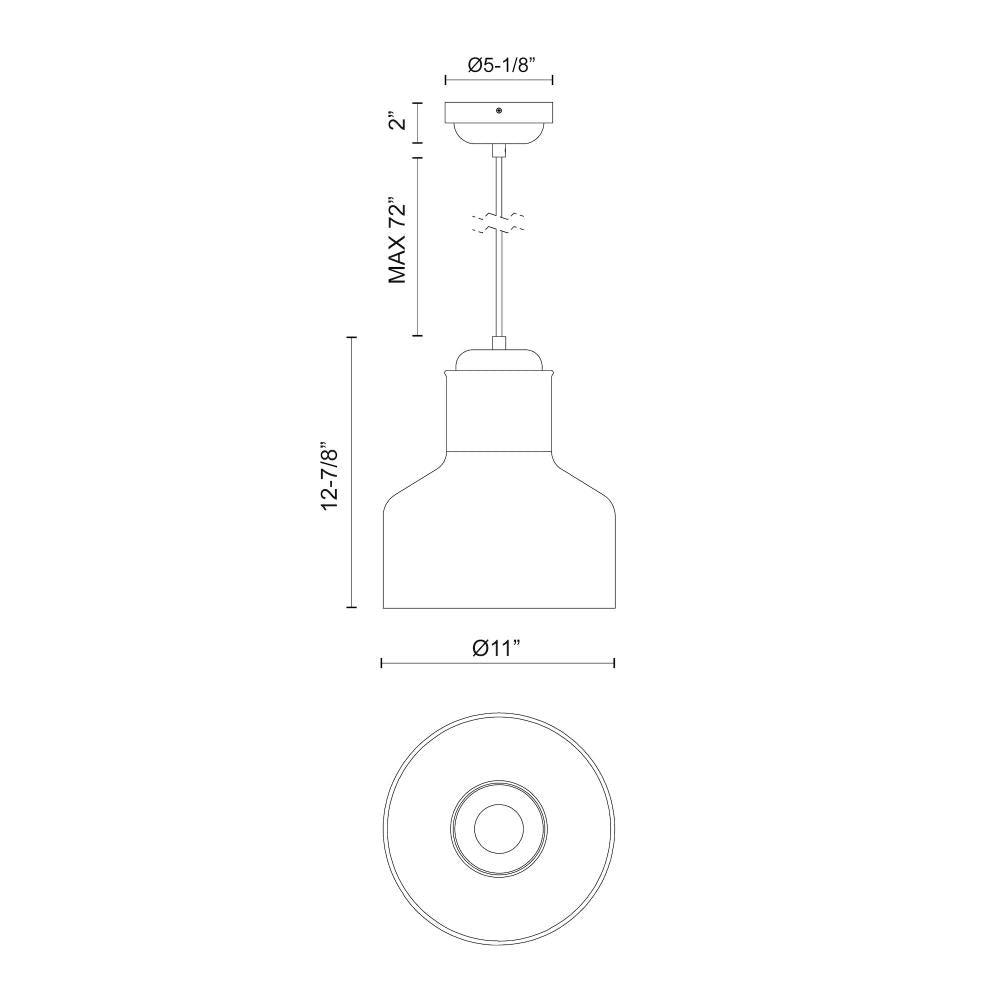 Alora Lighting WESTLAKE PD540411BNGO Pendant Modern - Brushed Nickel