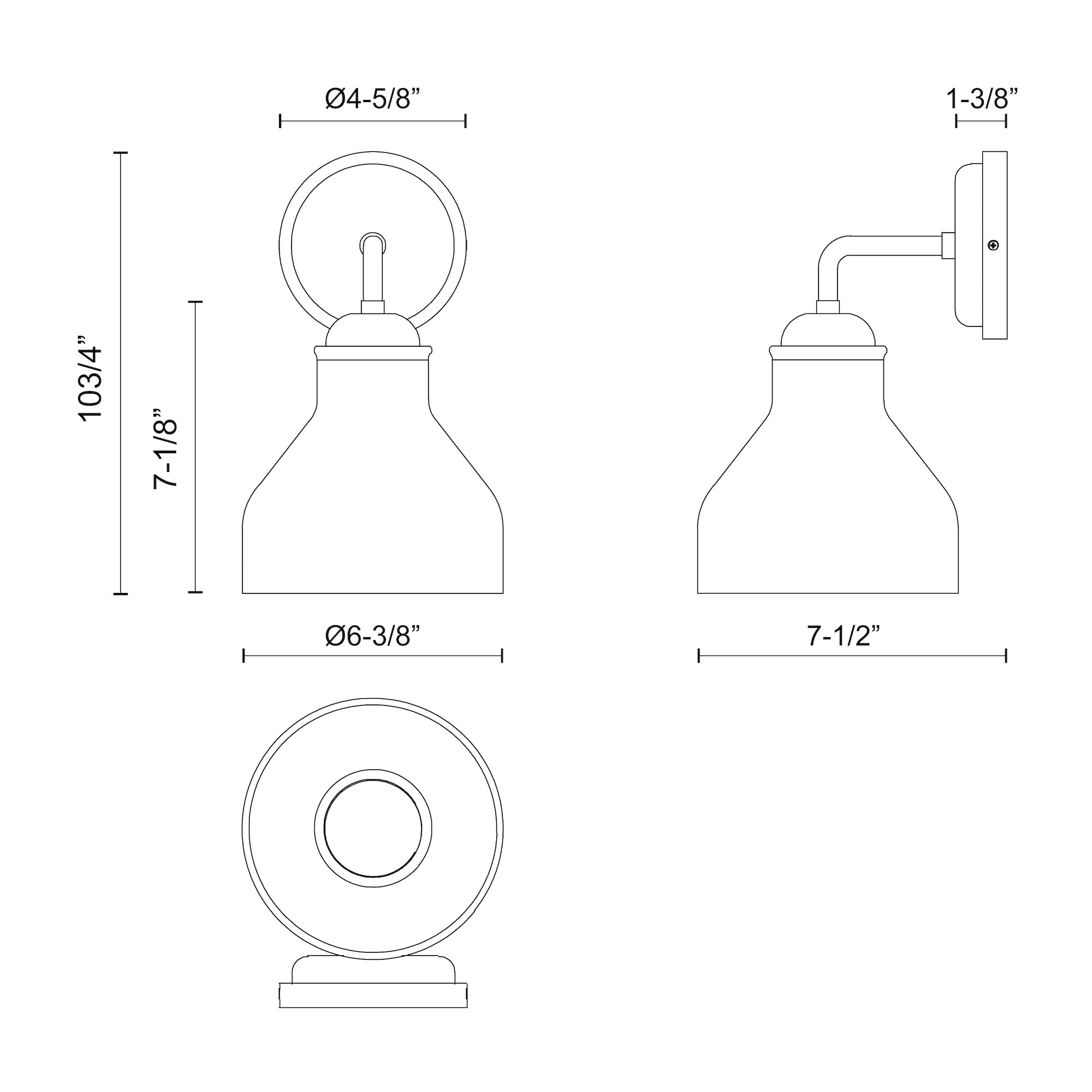 Westlake 6-in Brushed Nickel/Glossy Opal Glass 1 Light Wall/Vanity