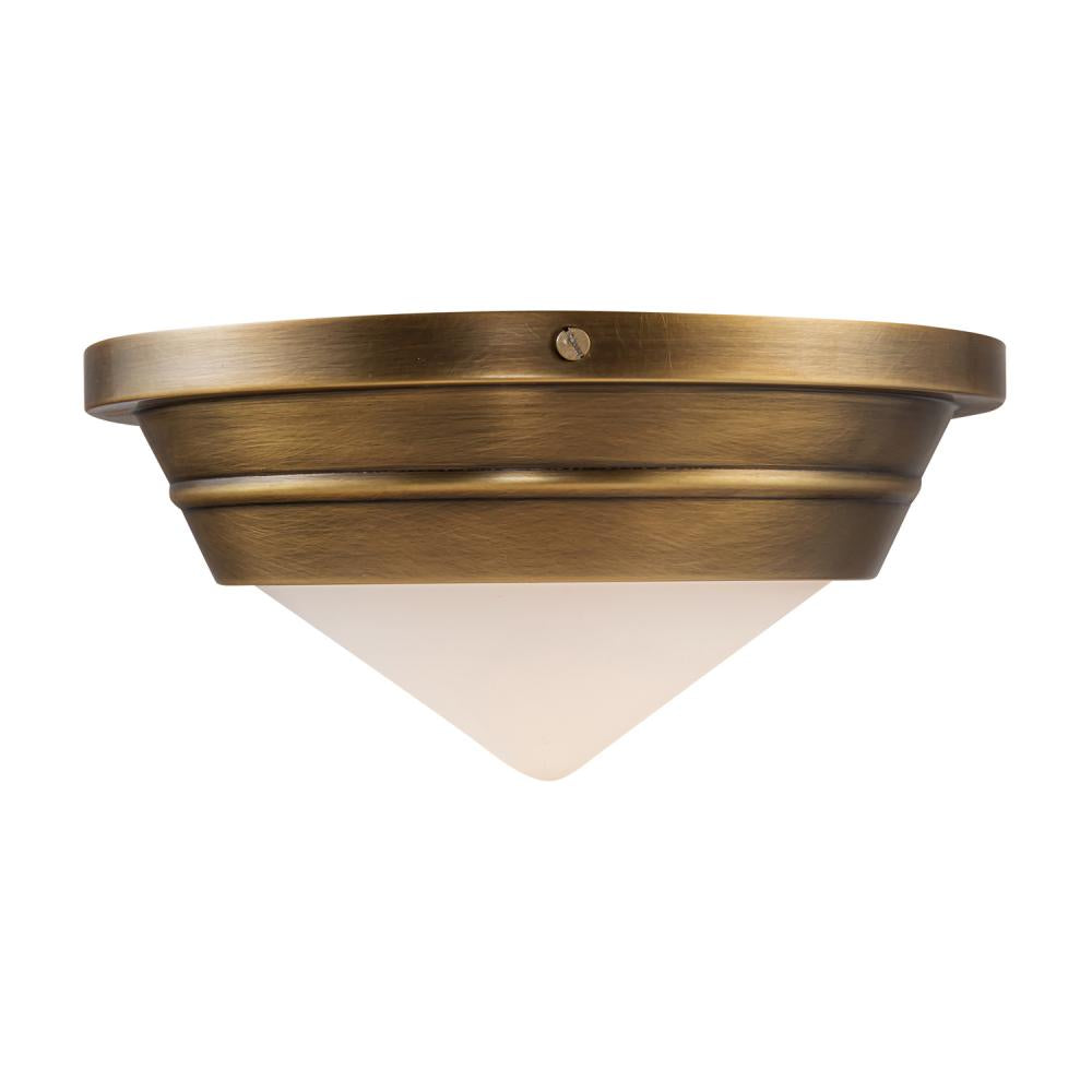 Alora Lighting WILLARD FM348010VBOP Flush Mount - Vintage Brass