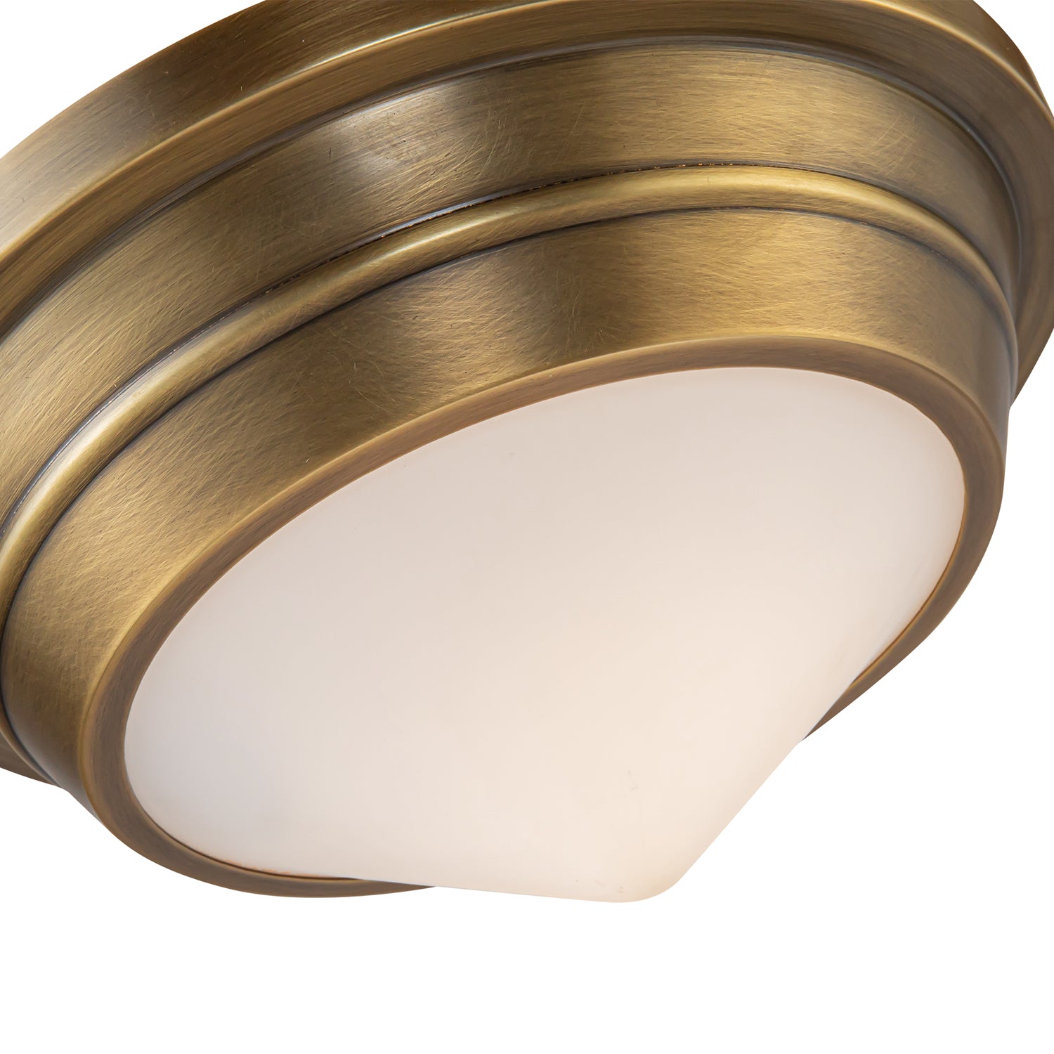 Willard 10-in Vintage Brass/Opal Matte Glass 1 Light Flush Mount