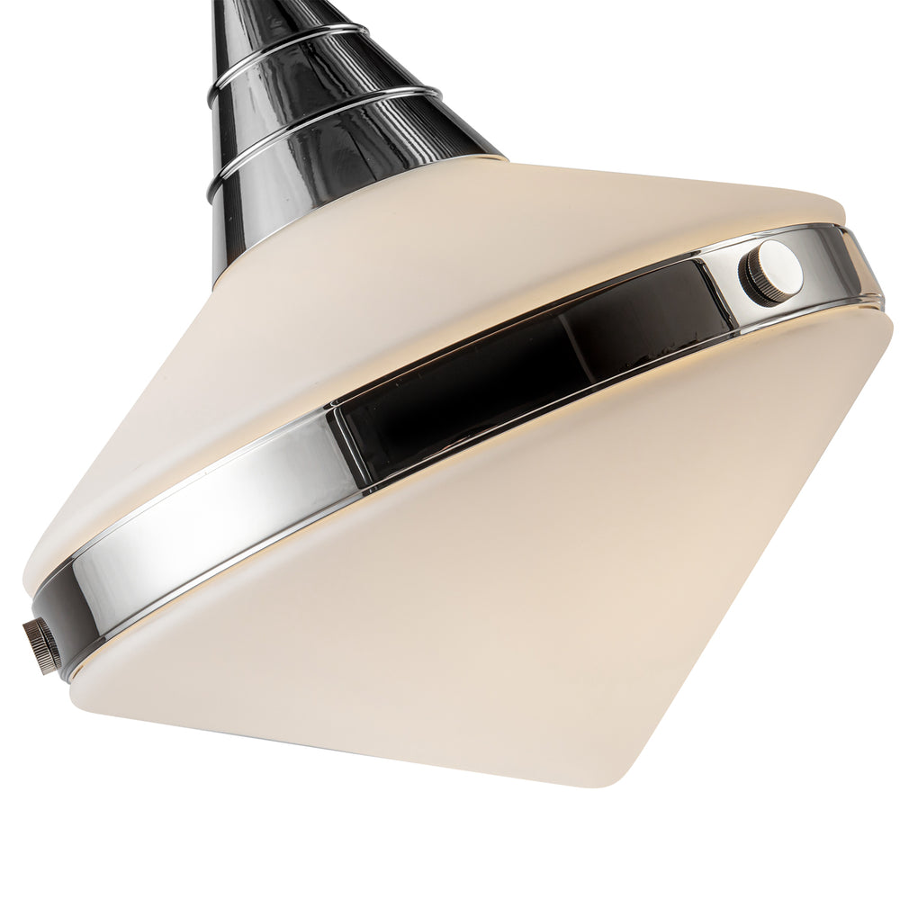 ALORA Lighting LP348241PNOP Linear Pendant, UL Damp Rated, Polished Nickel/Opal Matte Glass