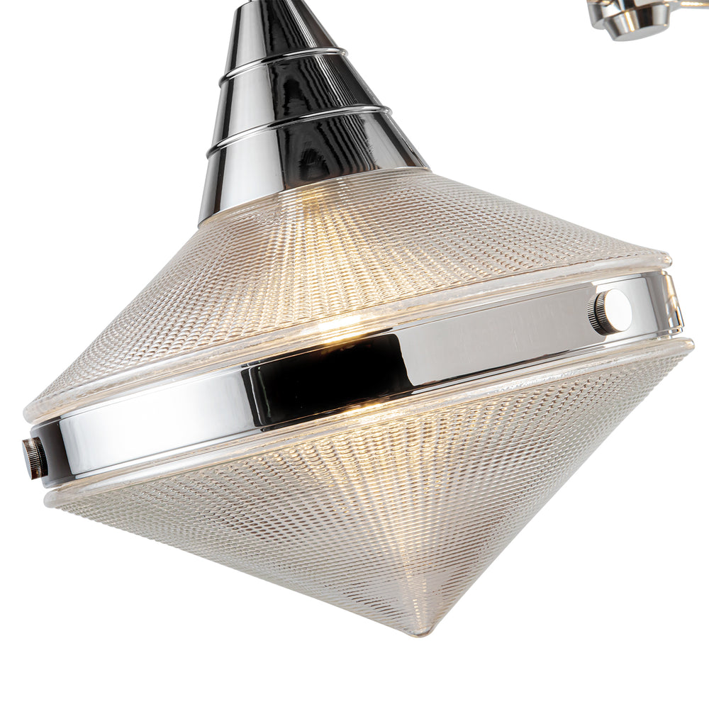 ALORA Lighting LP348241PNPG Linear Pendant, 2 Lights, Polished Nickel/Prismatic Glass