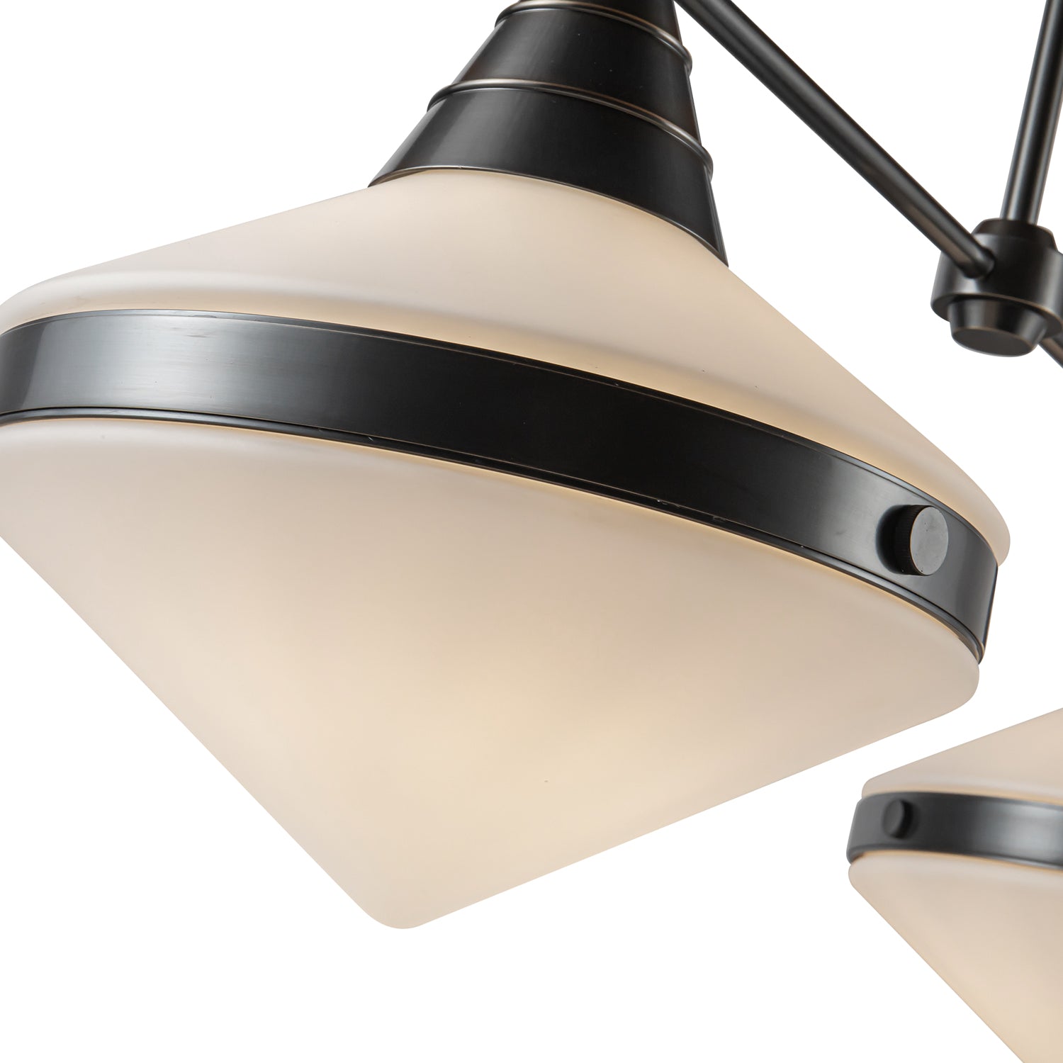 Willard 41-in Urban Bronze/Opal Matte Glass 2 Lights Linear Pendant