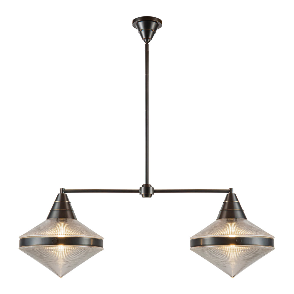 ALORA Lighting Willard LP348241UBPG Linear Pendant, UL Damp Rated, Urban Bronze/Prismatic Glass