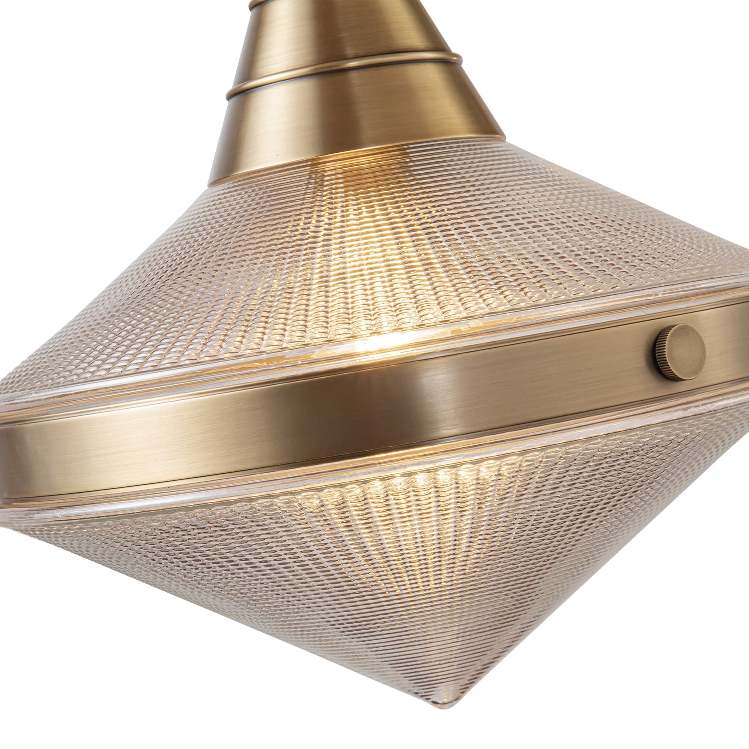 Willard 41-in Vintage Brass/Prismatic Glass 2 Lights Linear Pendant