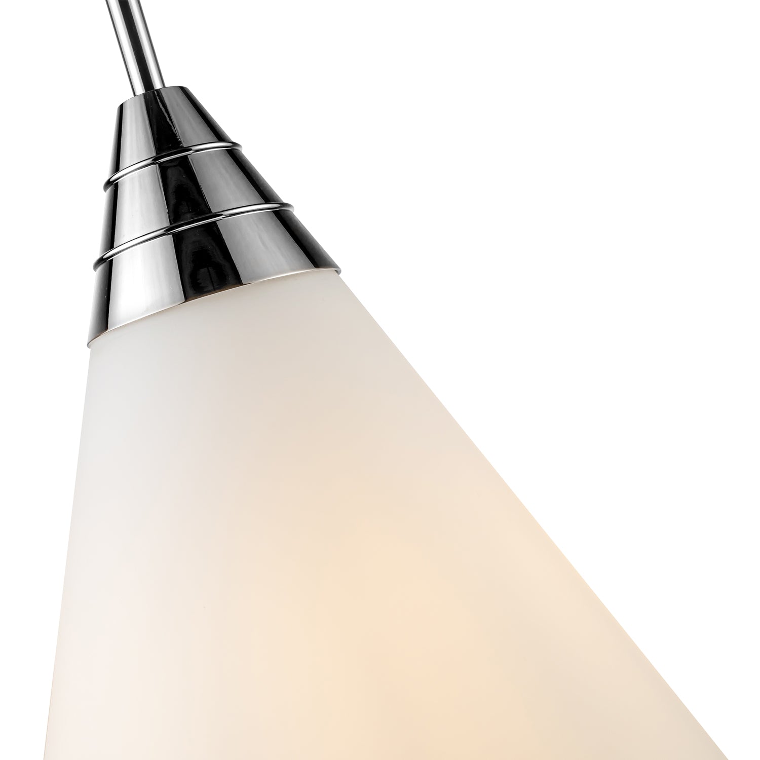 Willard 22-in Polished Nickel/Opal Matte Glass 1 Light Pendant