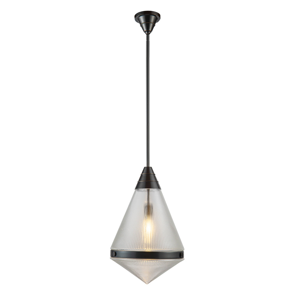 ALORA Lighting Willard PD348022UBPG Pendant, Urban Bronze/Prismatic Glass