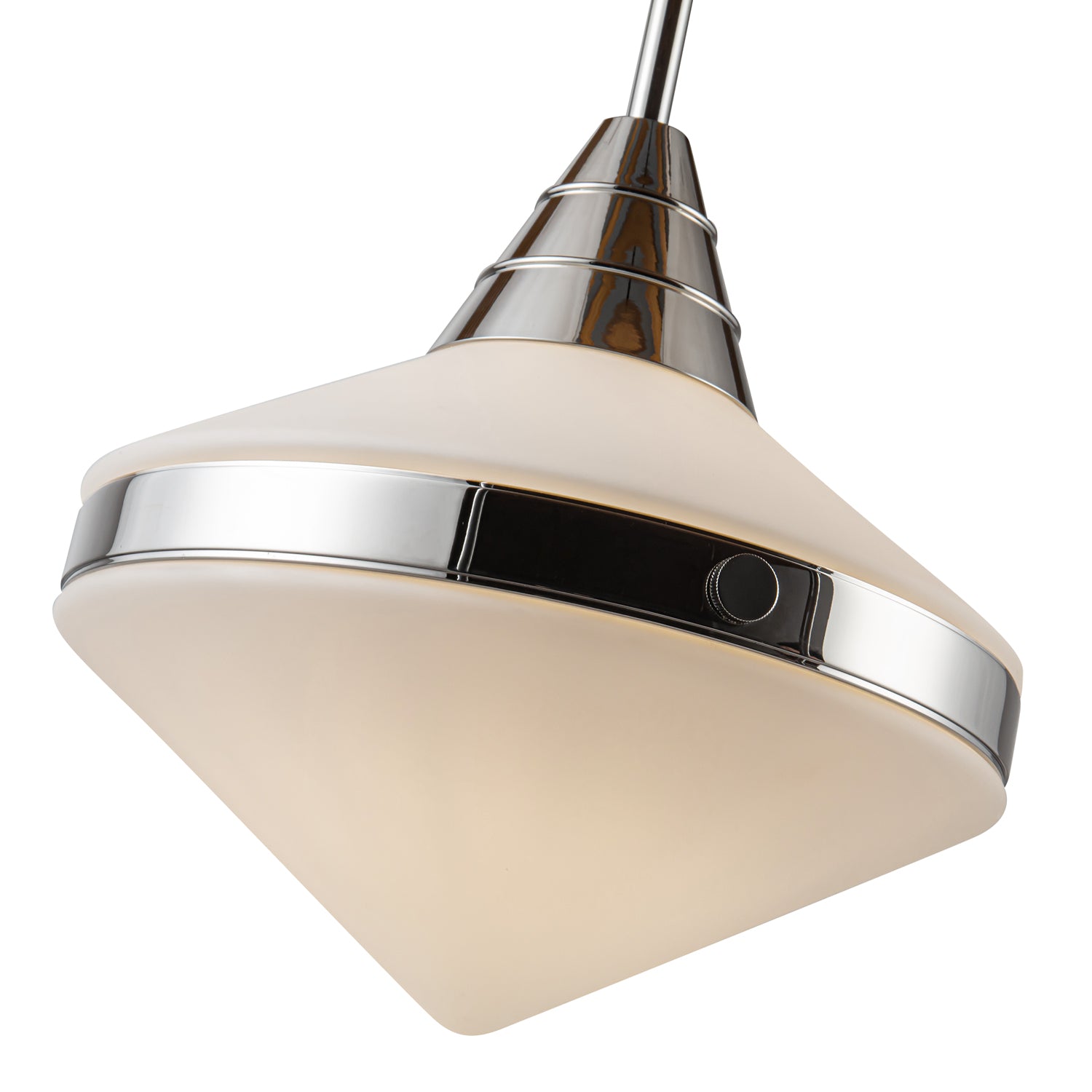Willard 14-in Polished Nickel/Opal Matte Glass 1 Light Pendant