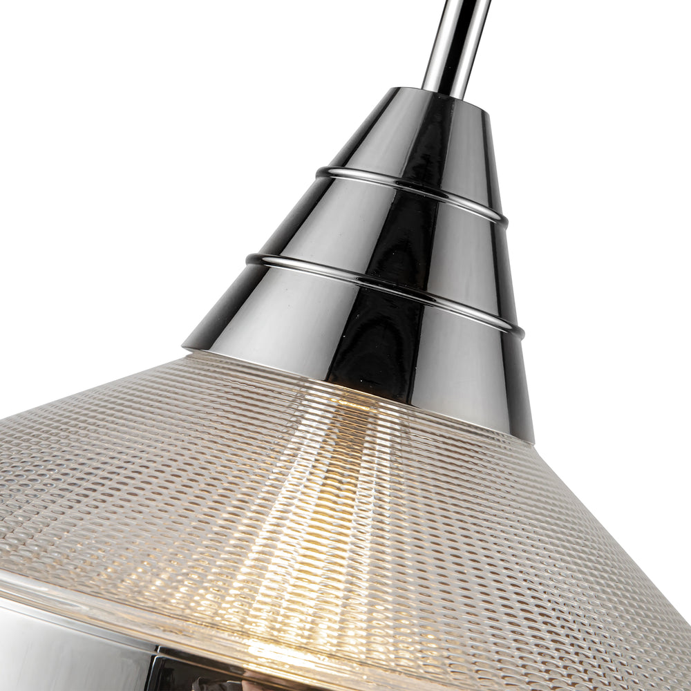 ALORA Lighting Willard PD348114PNPG Pendant Light Fixture, UL Damp Rated, Polished Nickel/Prismatic Glass