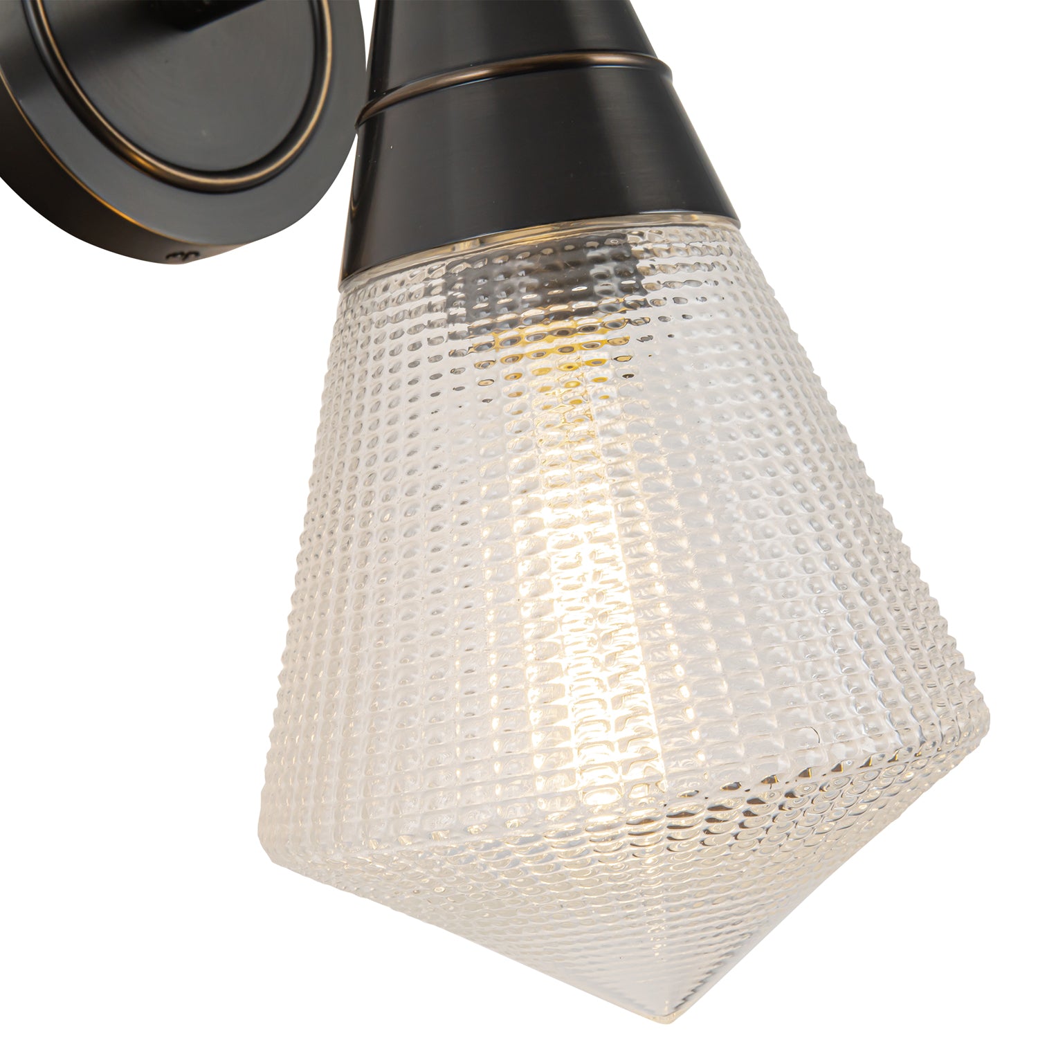 Willard 6-in Urban Bronze/Prismatic Glass 1 Light Wall/Vanity