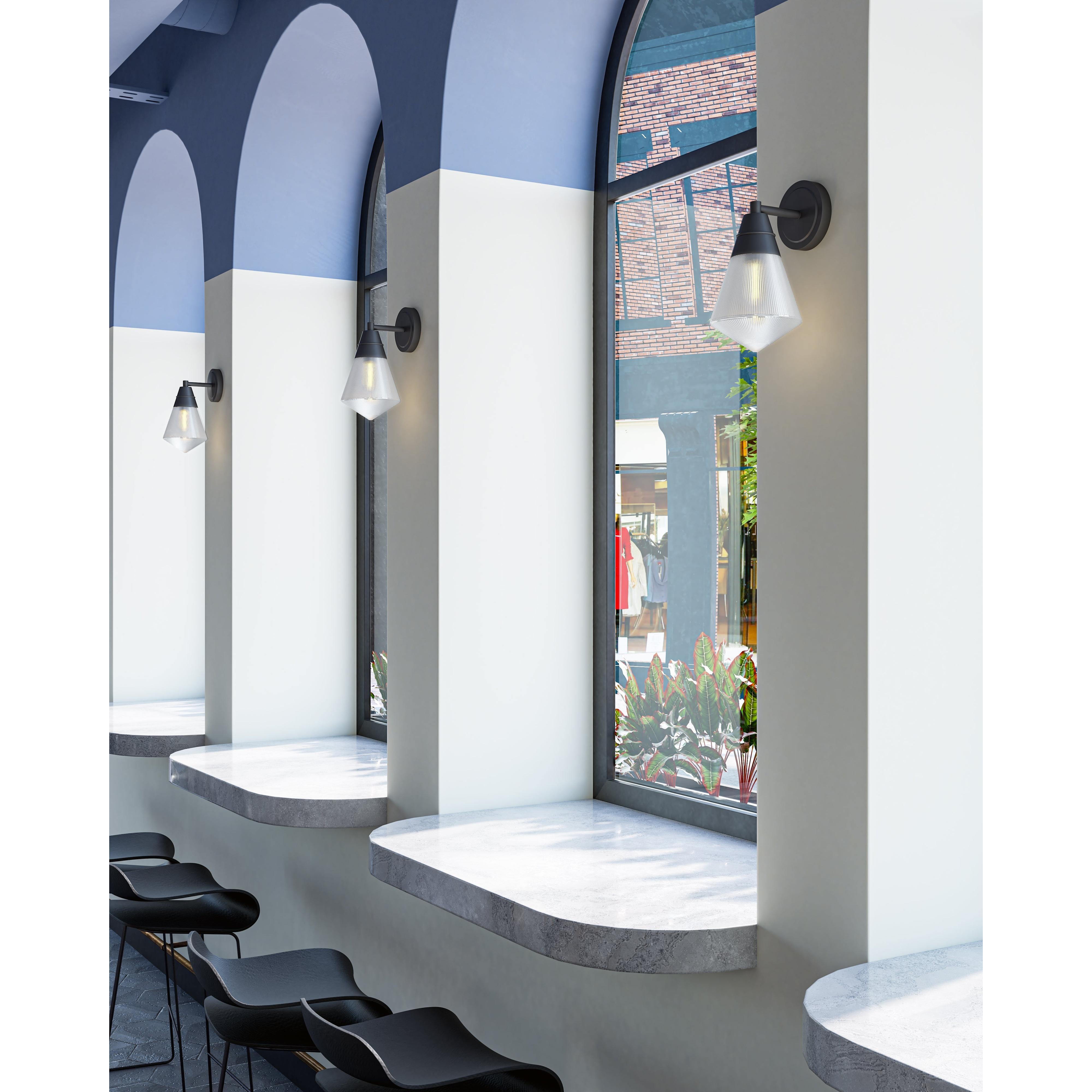 Willard 6-in Urban Bronze/Prismatic Glass 1 Light Wall/Vanity