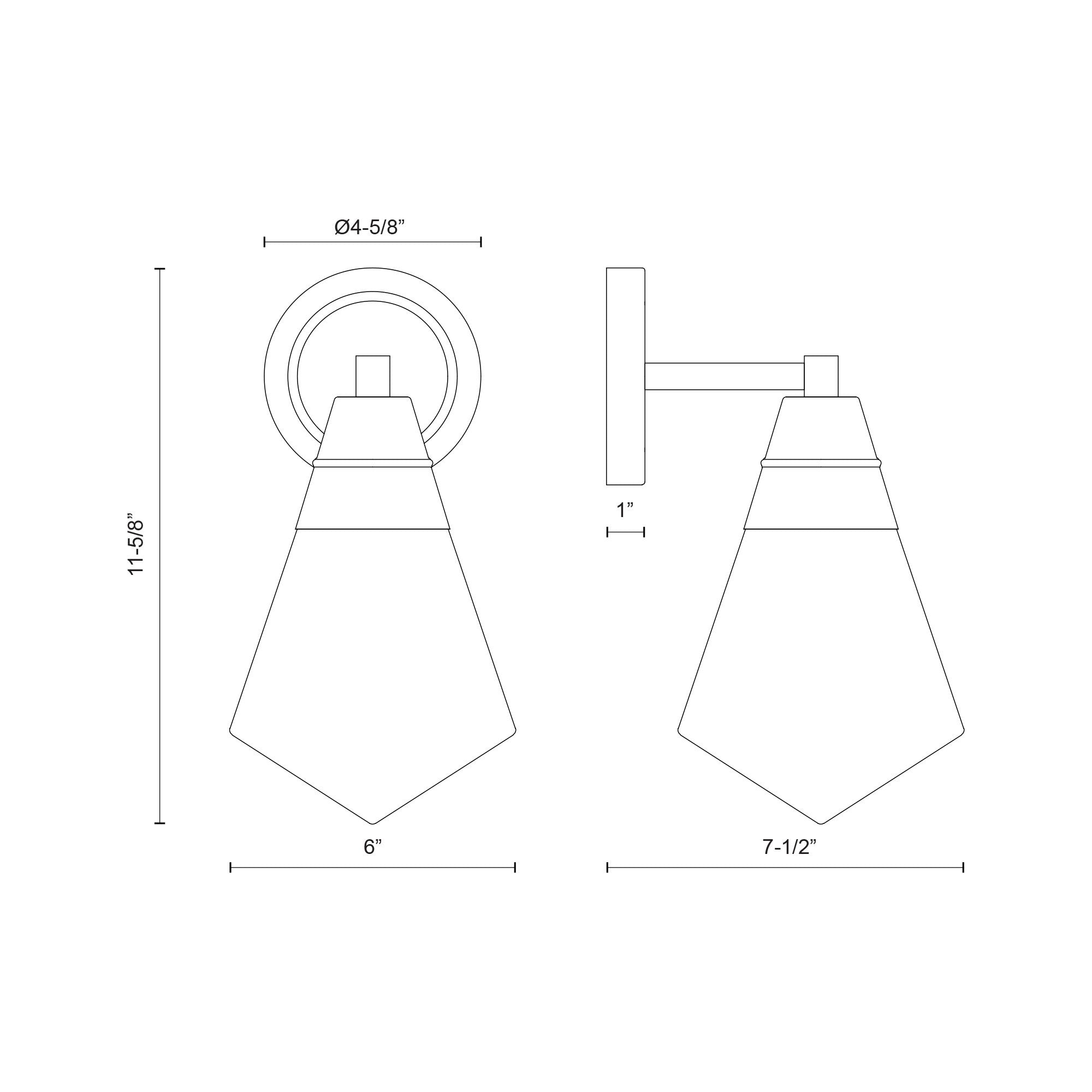 Willard 6-in Polished Nickel/Prismatic Glass 1 Light Wall/Vanity