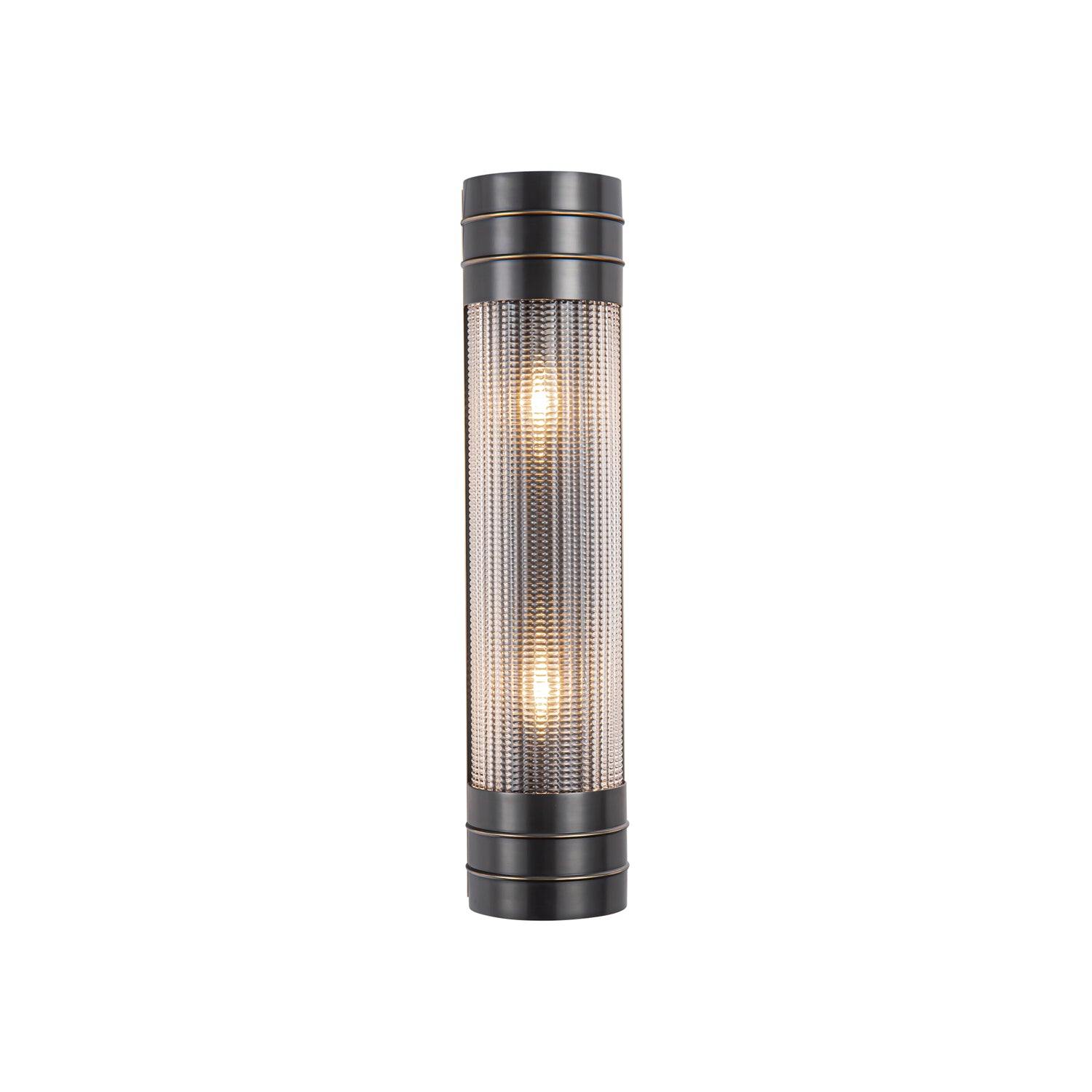 Willard 18-in Urban Bronze/Prismatic Glass 2 Lights Wall/Vanity