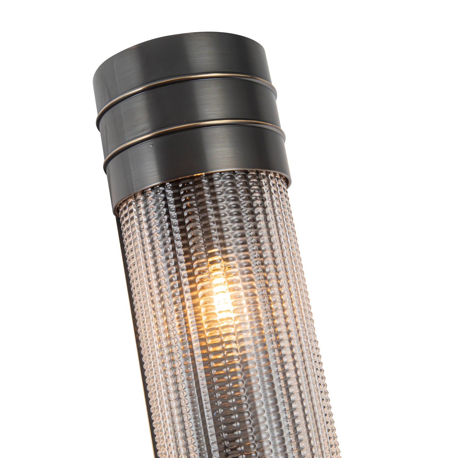 Willard 24-in Urban Bronze/Prismatic Glass 3 Lights Wall/Vanity