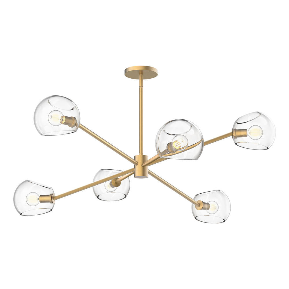 Alora Lighting WILLOW CH548637BGCL Chandelier - Brushed Gold