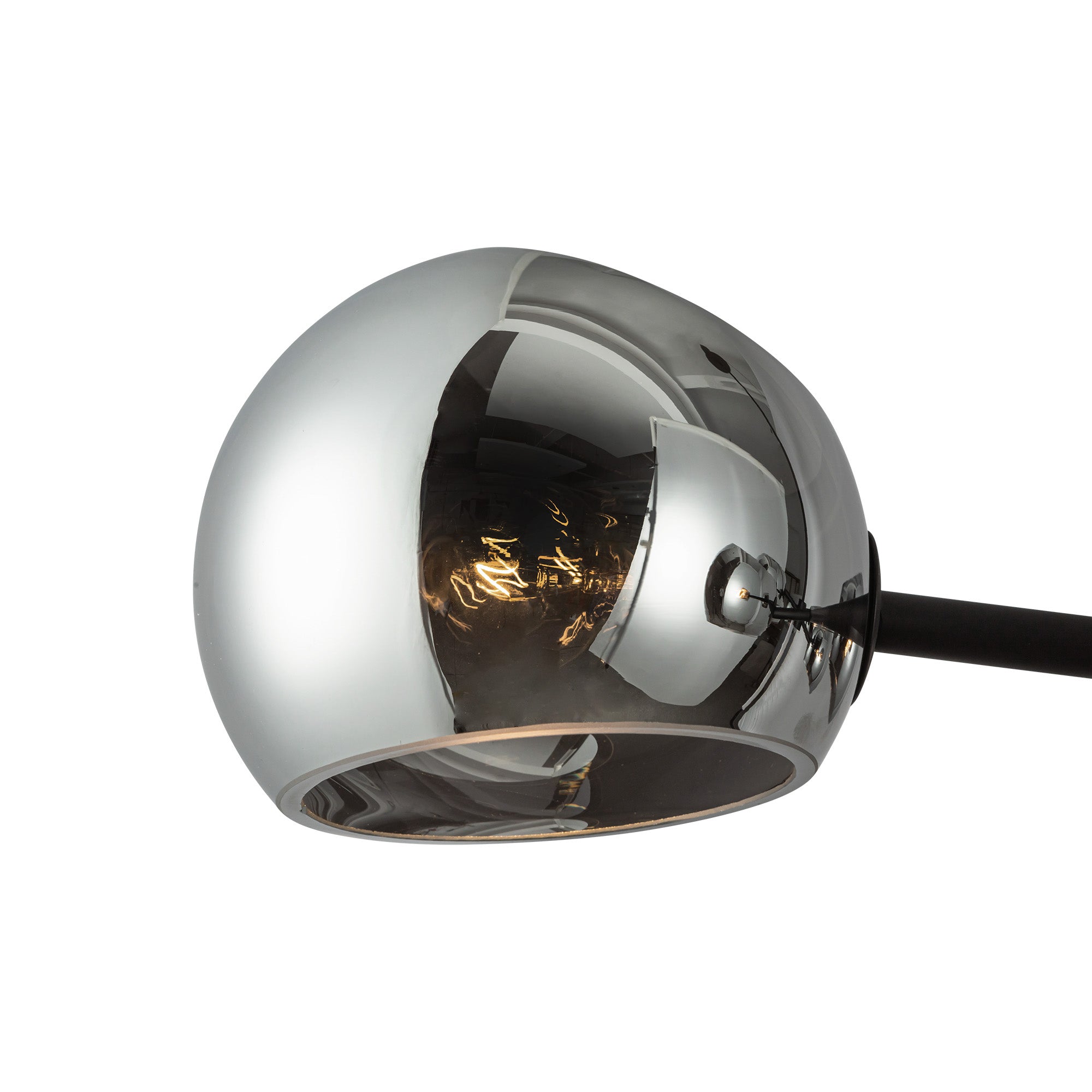 Willow 48-in Matte Black/Smoked Solid Glass 8 Lights Linear Pendant