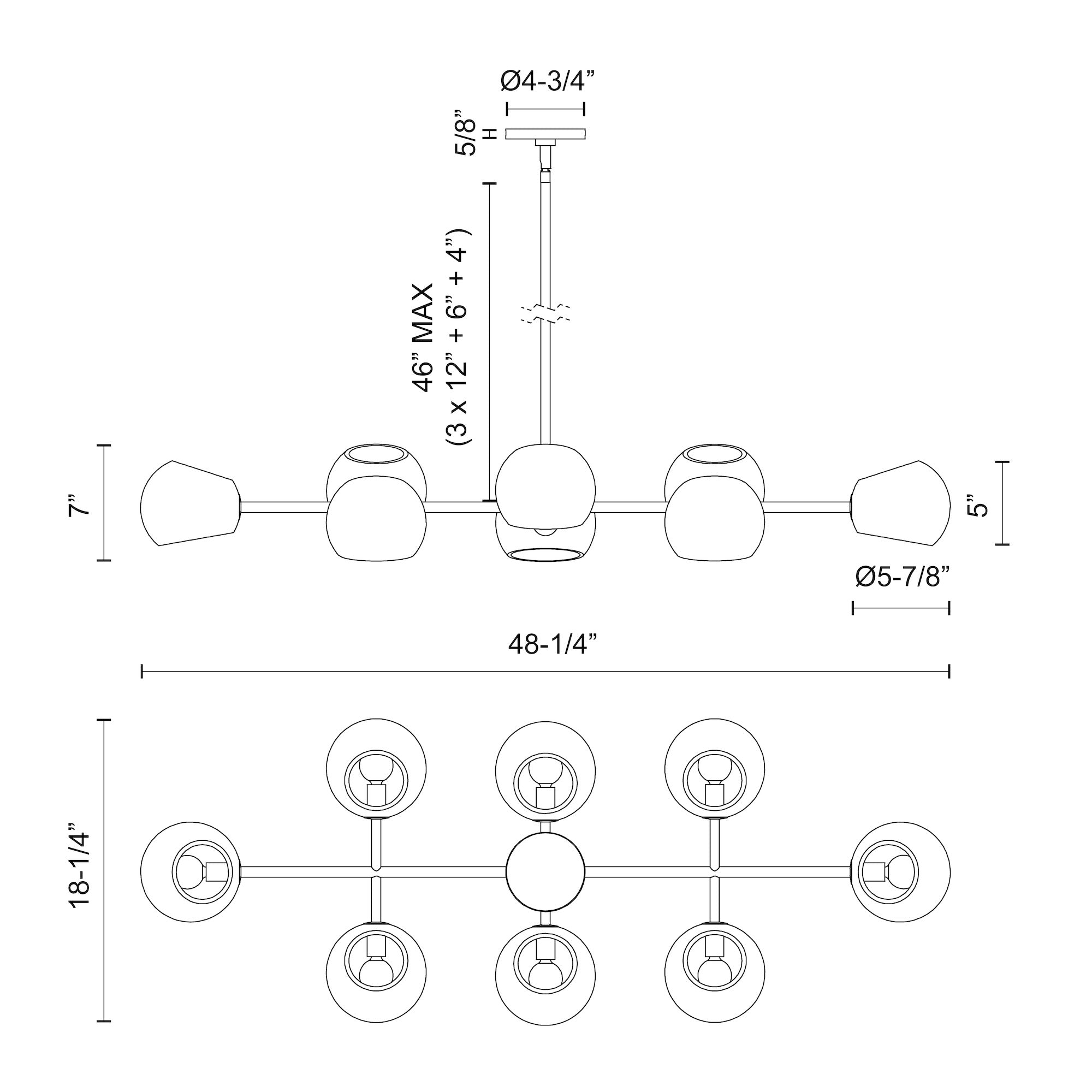 Willow 48-in Brushed Gold/Opal Matte Glass 8 Lights Linear Pendant