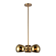 ALORA MOOD Lighting PD548315BGCP Pendant, 3 Lights, Brushed Gold/Copper Glass
