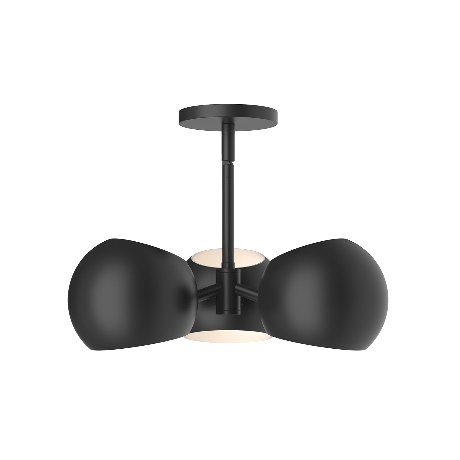 Willow 16-in Matte Black 3 Lights Pendant