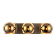 Willow 22-in Brushed Gold/Copper Glass 3 Lights Vanity