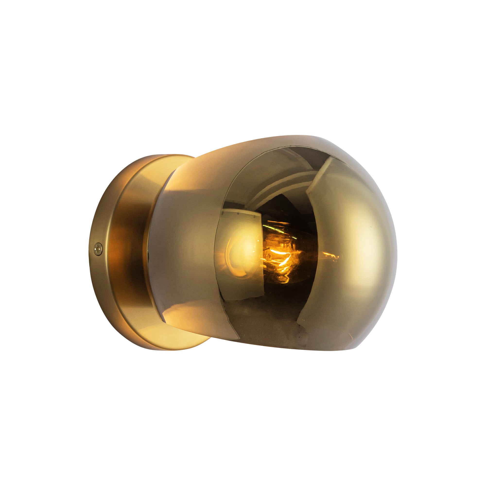 Willow 6-in Brushed Gold/Copper Glass 1 Light Wall/Vanity