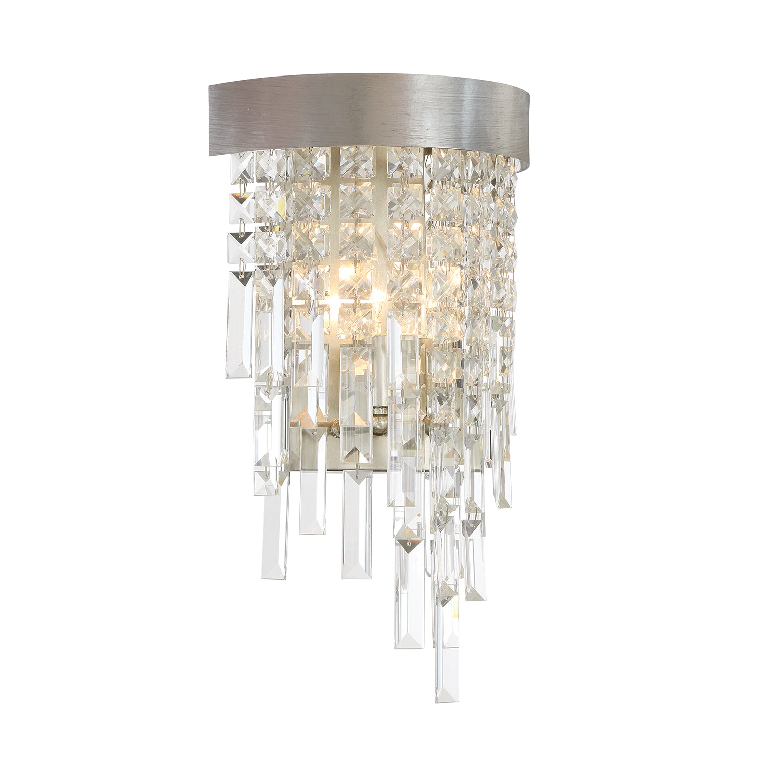 Crystorama Winfield WIN-212-SA-CL-MWP – 9.75 Inch – 2 Light – Sconce – Antique Silver – Damp Rated