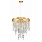 Crystorama Winfield WIN-215-GA-CL-MWP – 20 Inch – 5 Light – Chandelier – Antique Gold – Damp Rated