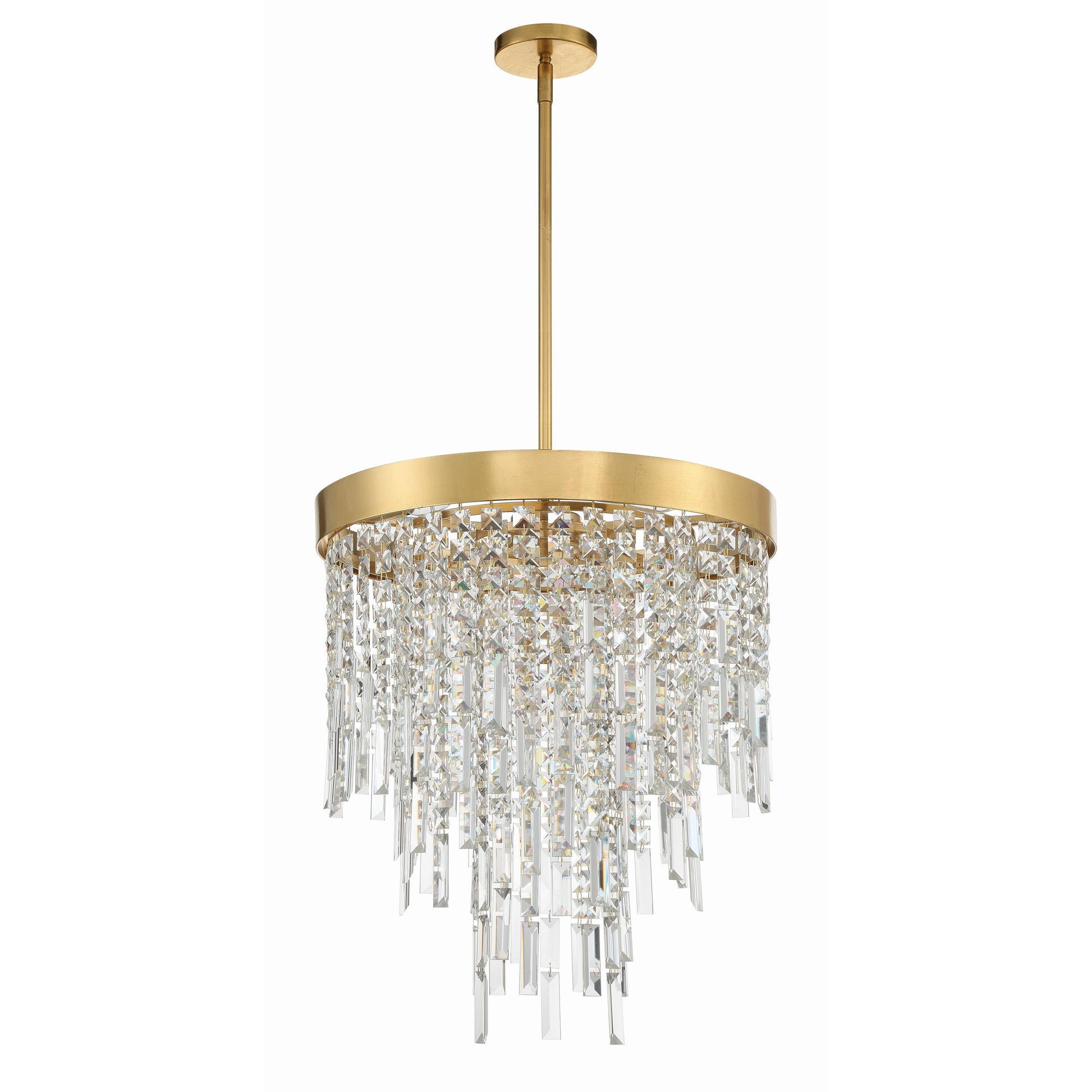 Crystorama Winfield WIN-215-GA-CL-MWP – 20 Inch – 5 Light – Chandelier – Antique Gold – Damp Rated