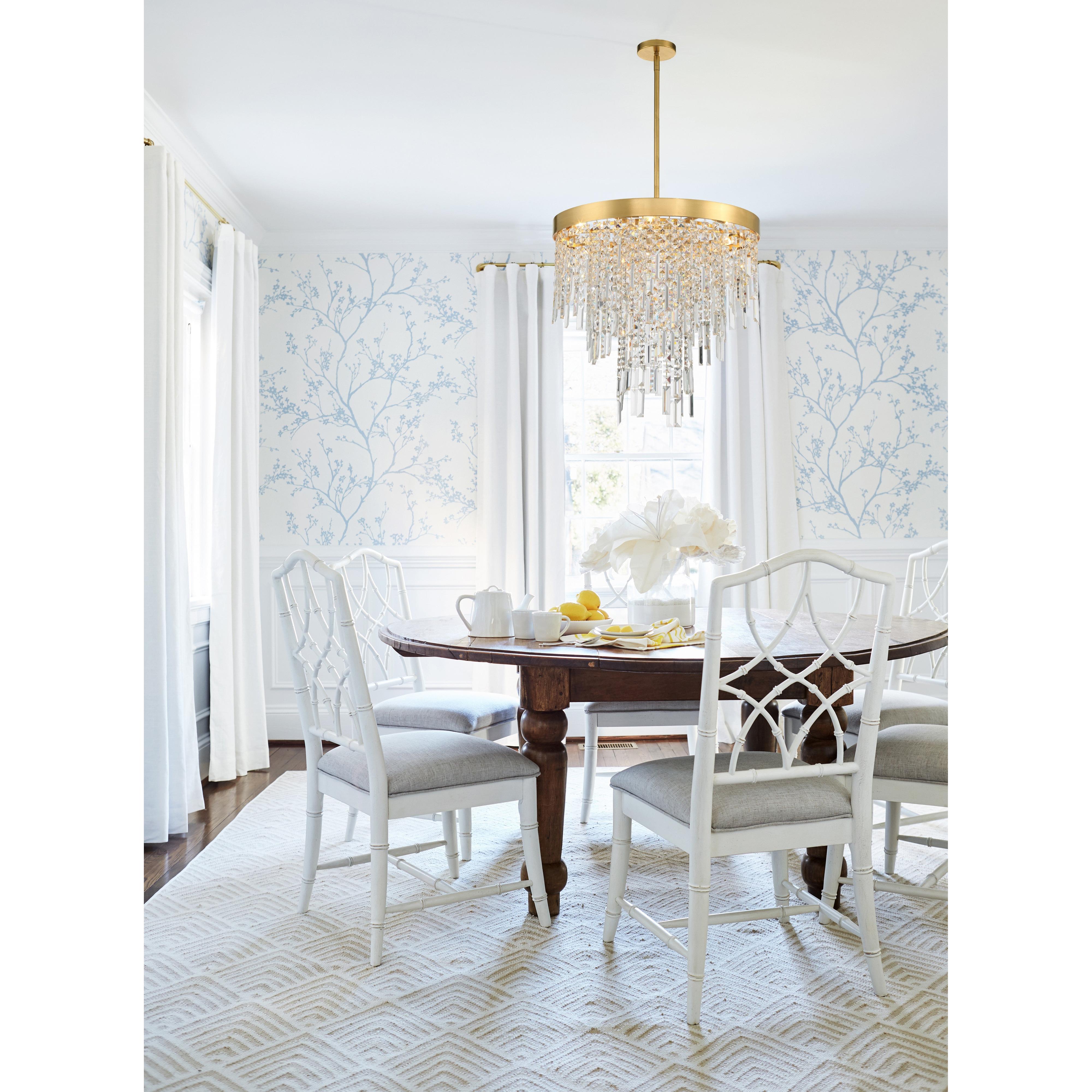 Crystorama Winfield WIN-216-GA-CL-MWP – 24 Inch – 6 Light – Chandelier – Antique Gold – Damp Rated