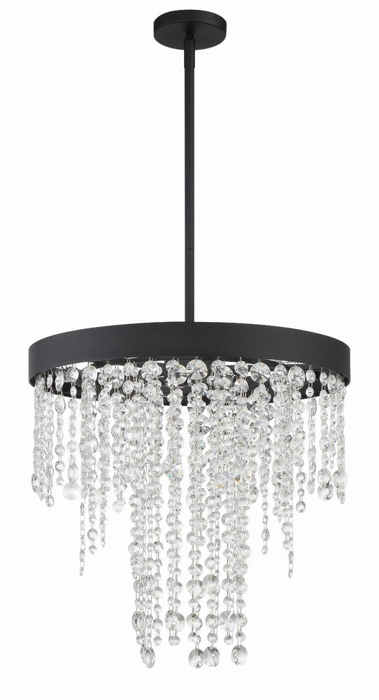 Crystorama WINHAM WIN-615-BF-CL-MWP Chandelier Contemporary - Black Forged