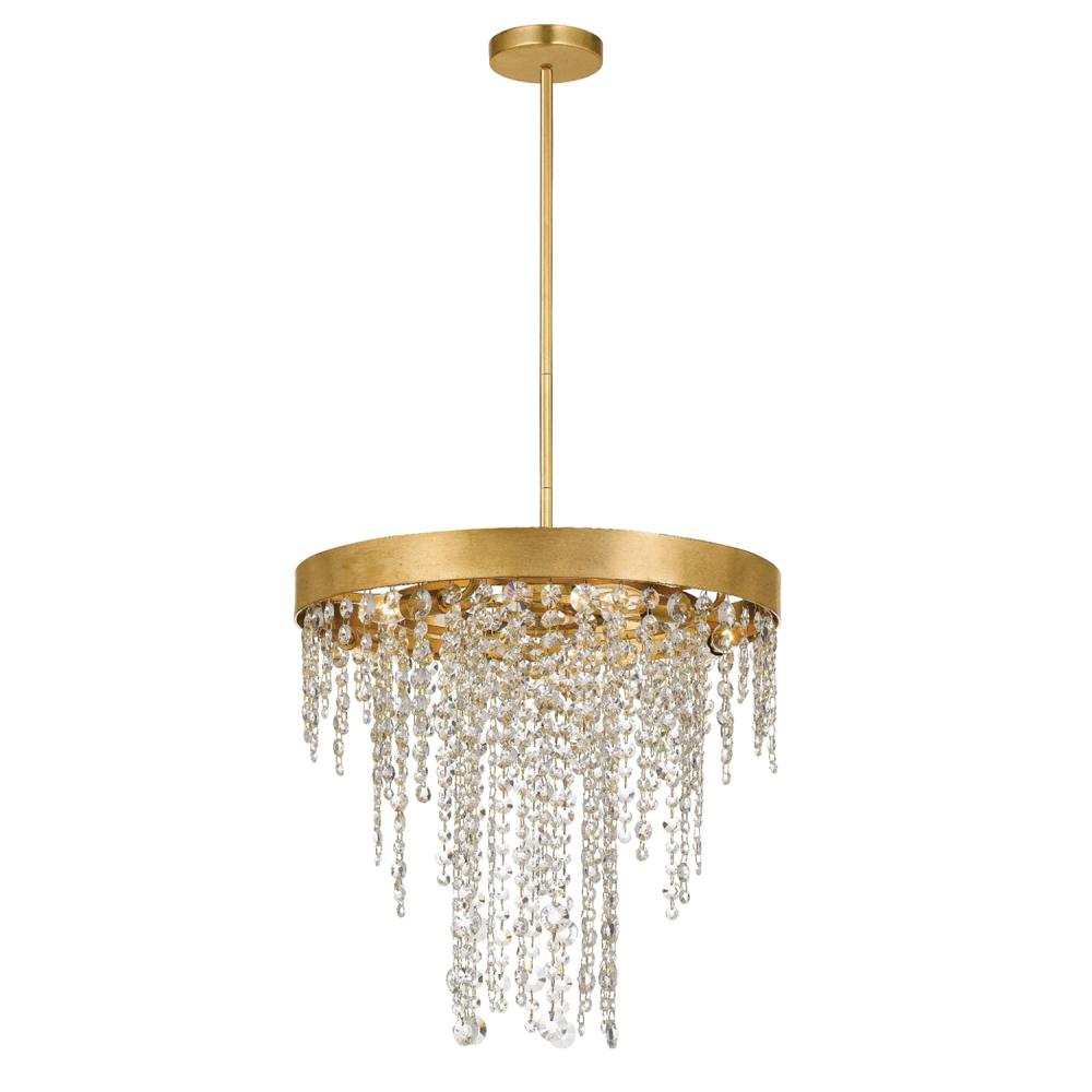 Crystorama WINHAM WIN-615-GA-CL-MWP Chandelier Contemporary - Antique Gold