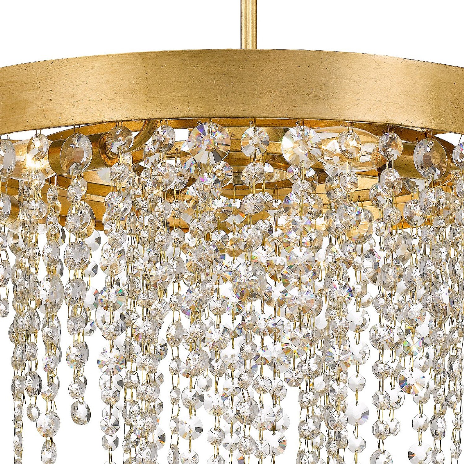 Crystorama Winham WIN-615-GA-CL-MWP – 20 Inch – 5 Light – Chandelier – Clear Crystal – Antique Gold – Damp Rated