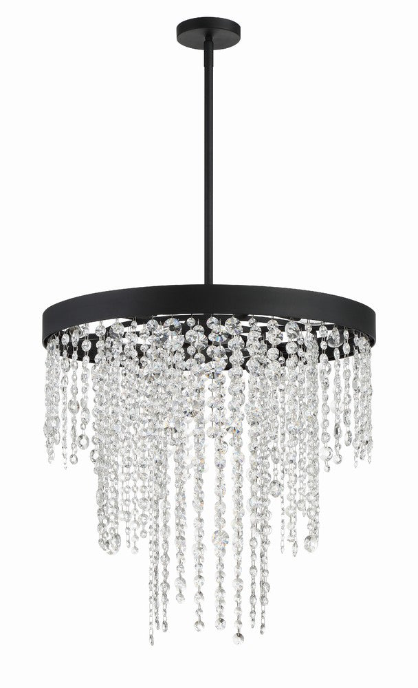 Crystorama WINHAM WIN-616-BF-CL-MWP Chandelier Contemporary - Black Forged