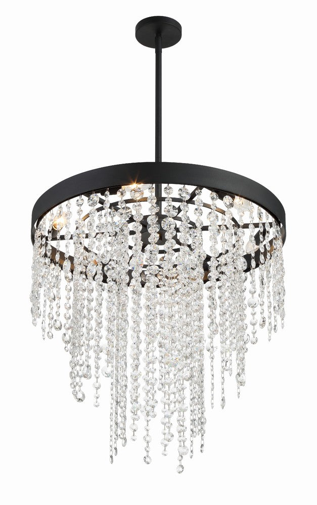 Crystorama WINHAM WIN-616-BF-CL-MWP Chandelier Contemporary - Black Forged