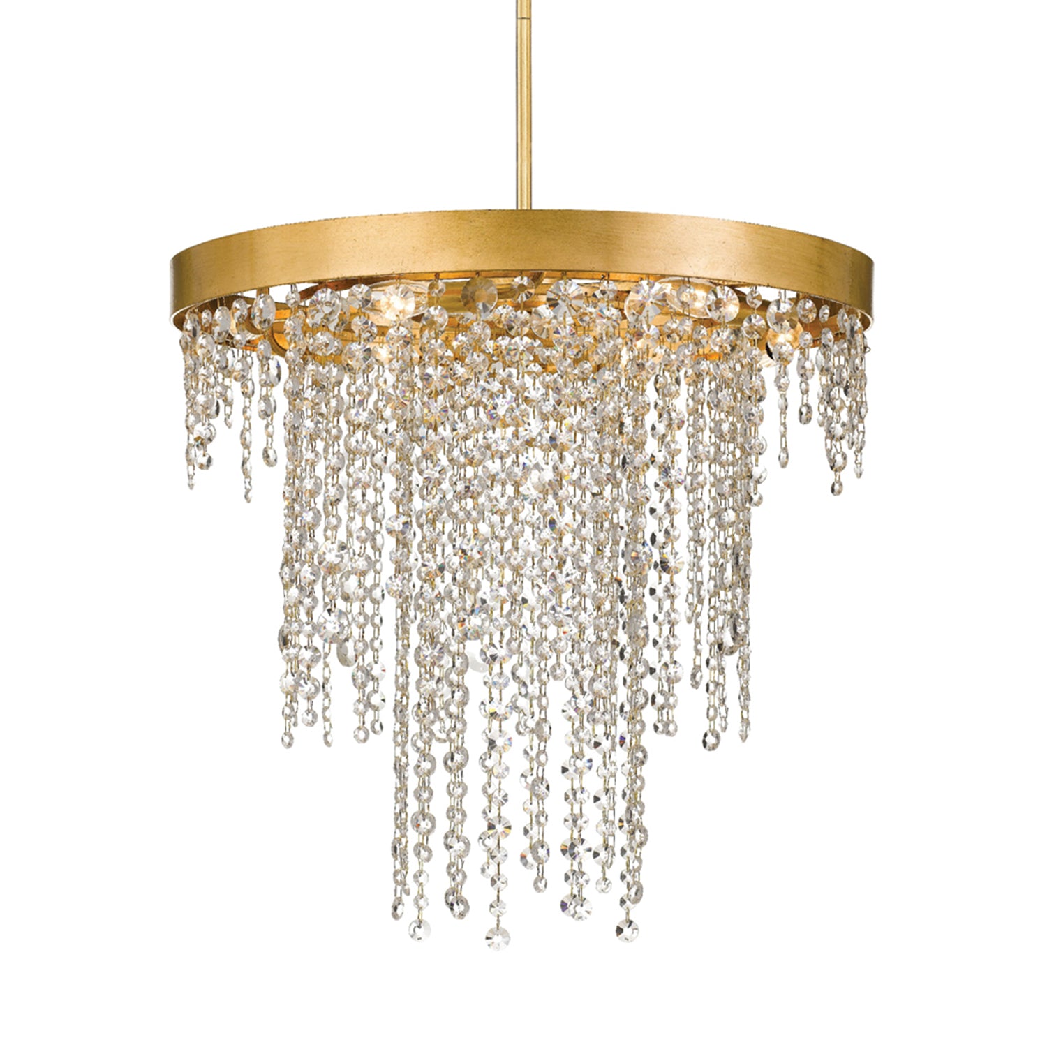 Crystorama Winham WIN-616-GA-CL-MWP – 24 Inch – 6 Light – Chandelier – Clear Crystal – Antique Gold – Damp Rated