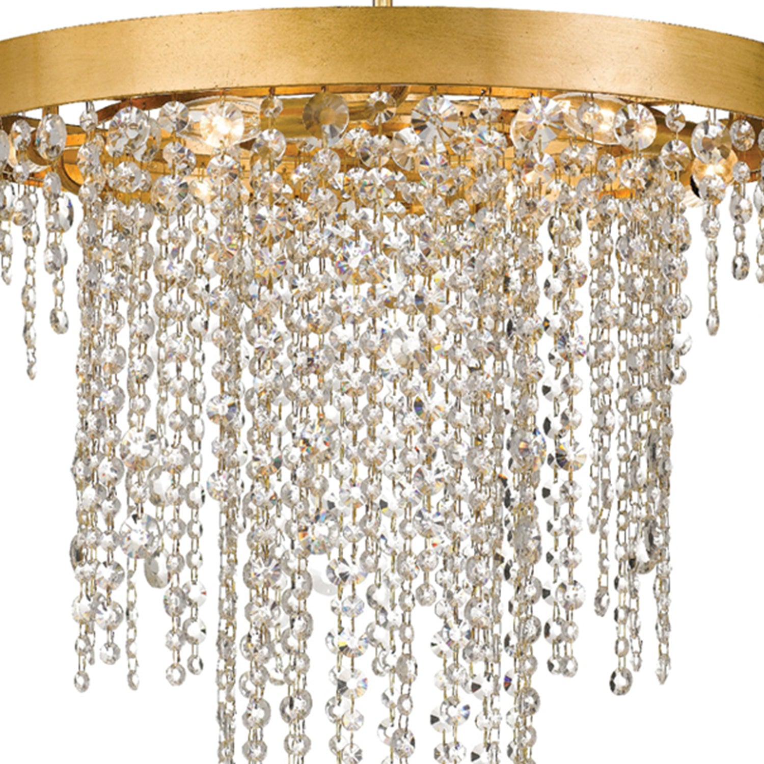Crystorama Winham WIN-616-GA-CL-MWP – 24 Inch – 6 Light – Chandelier – Clear Crystal – Antique Gold – Damp Rated