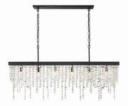 Crystorama Winham WIN-617-BF-CL-MWP – 49 Inch – 6 Light – Chandelier – Clear Crystal – Black Forged – Damp Rated