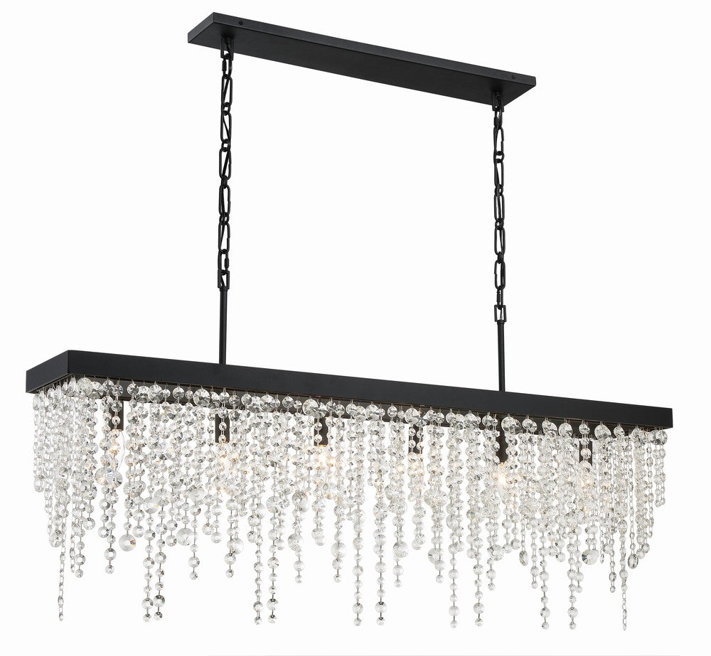 Crystorama WINHAM WIN-617-BF-CL-MWP Chandelier Contemporary - Black Forged