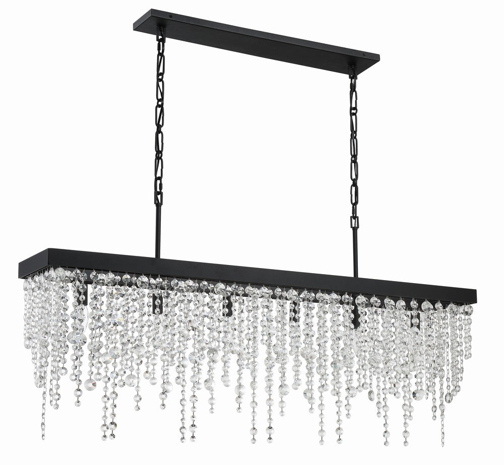 Crystorama WINHAM WIN-617-BF-CL-MWP Chandelier Contemporary - Black Forged