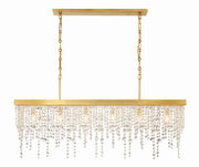Crystorama Winham WIN-617-GA-CL-MWP – 49 Inch – 6 Light – Chandelier – Clear Crystal – Antique Gold – Damp Rated