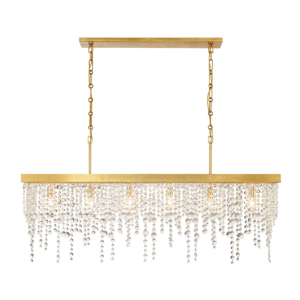 Crystorama WINHAM WIN-617-GA-CL-MWP Chandelier Contemporary - Antique Gold