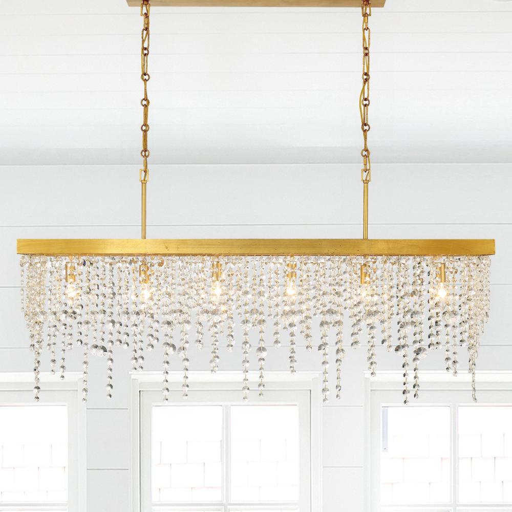 Crystorama WINHAM WIN-617-GA-CL-MWP Chandelier Contemporary - Antique Gold