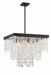Crystorama Winham WIN-618-BF-CL-MWP – 22 Inch – 8 Light – Chandelier – Clear Crystal – Black Forged – Damp Rated