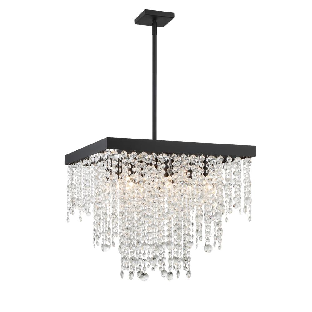 Crystorama WINHAM WIN-618-BF-CL-MWP Chandelier Contemporary - Black Forged