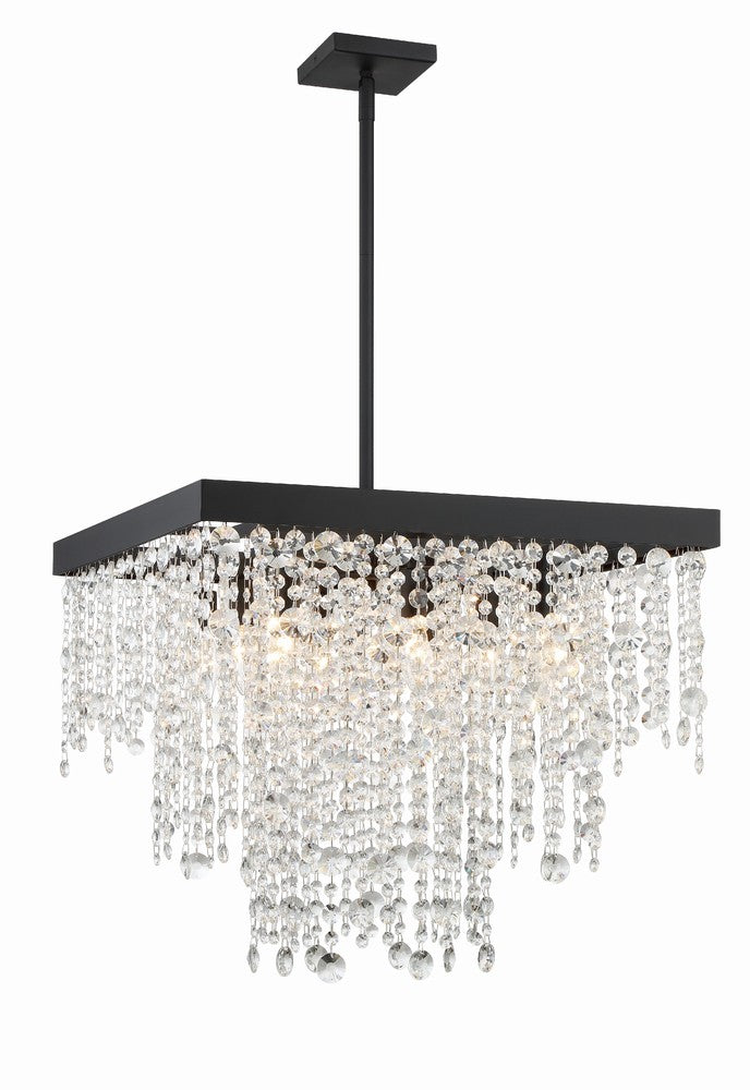 Crystorama WINHAM WIN-618-BF-CL-MWP Chandelier Contemporary - Black Forged