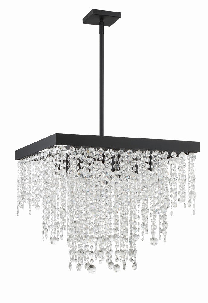 Crystorama WINHAM WIN-618-BF-CL-MWP Chandelier Contemporary - Black Forged