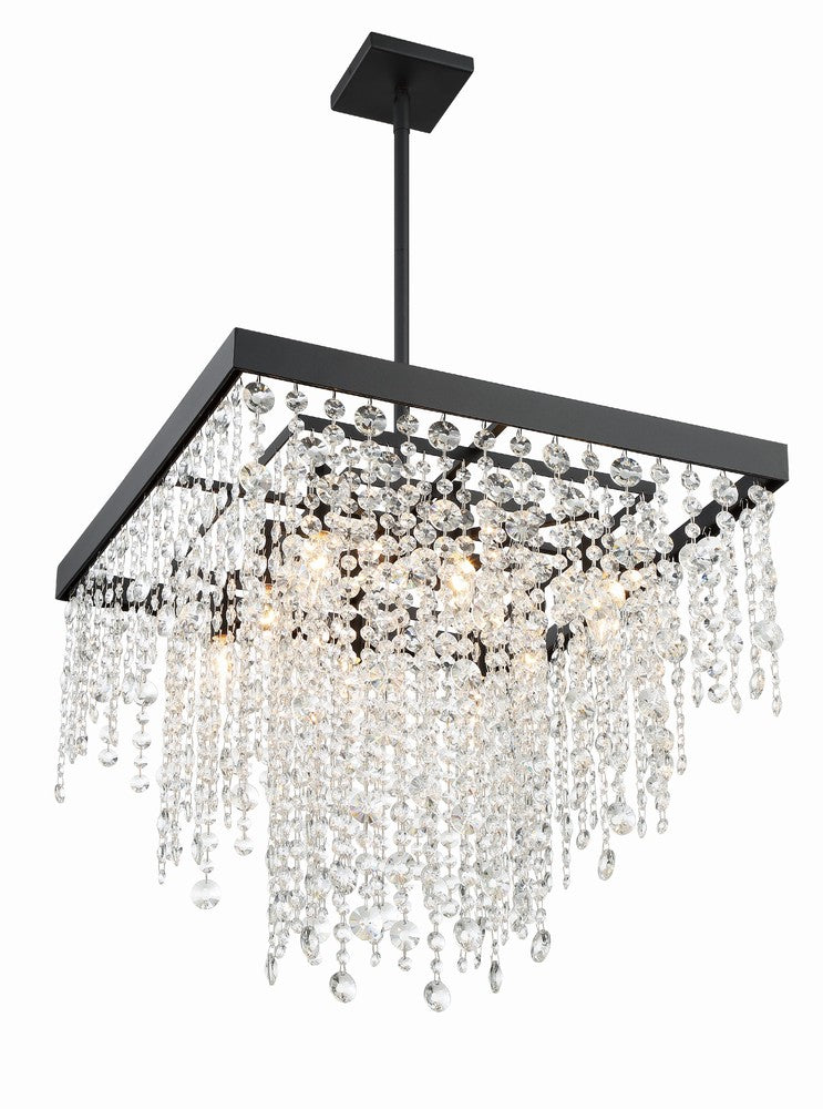 Crystorama WINHAM WIN-618-BF-CL-MWP Chandelier Contemporary - Black Forged