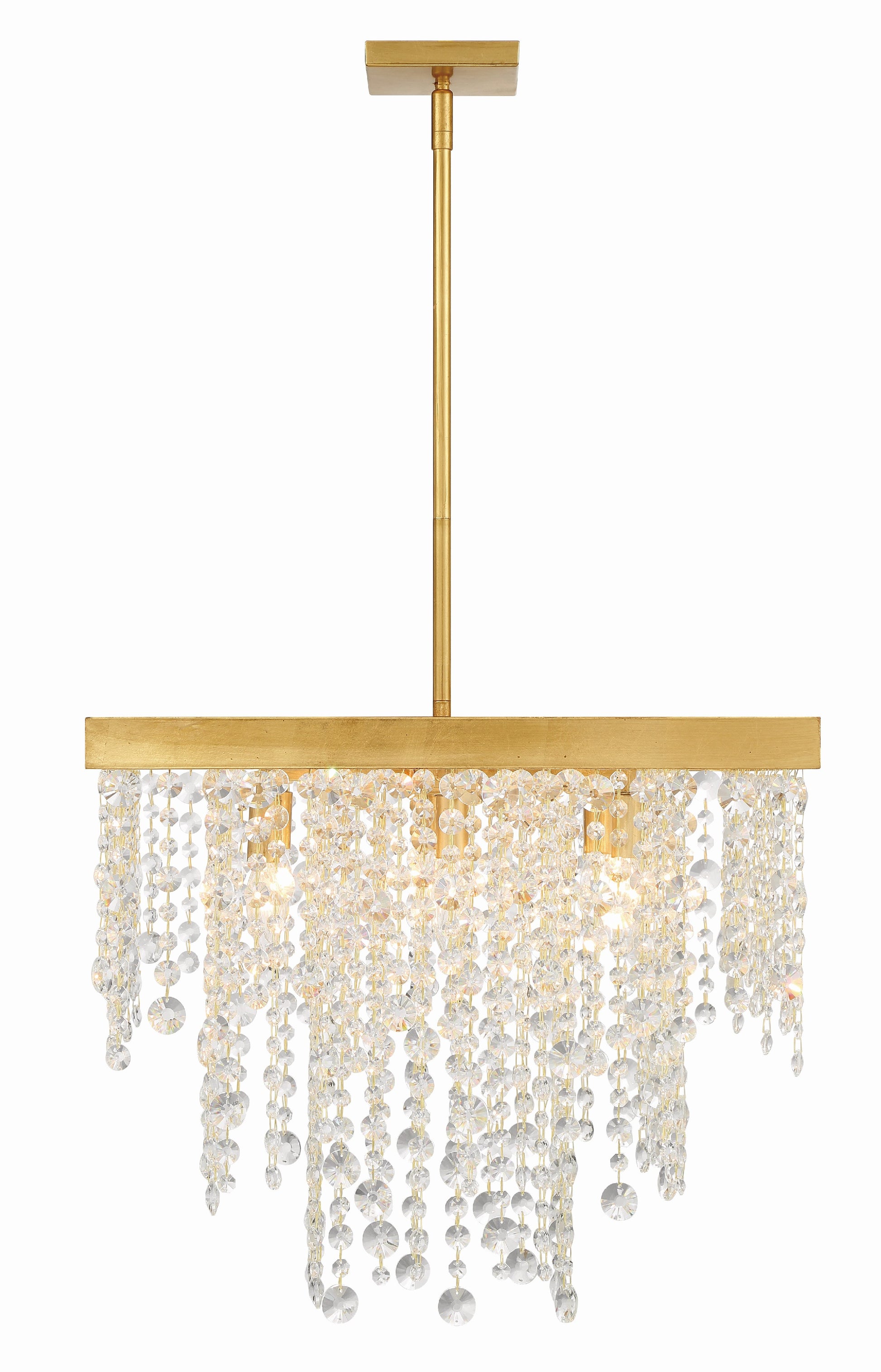 Crystorama Winham WIN-618-GA-CL-MWP – 22 Inch – 8 Light – Chandelier – Clear Crystal – Antique Gold – Damp Rated