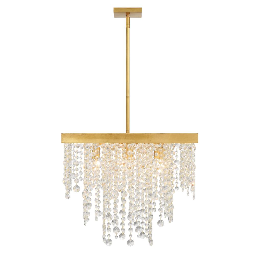 Crystorama WINHAM WIN-618-GA-CL-MWP Chandelier Contemporary - Antique Gold